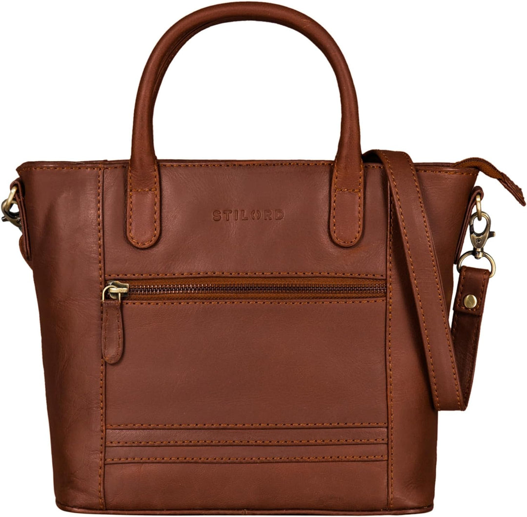 STILORD 'Meghan' Leder Handtasche Damen Umhängetasche Klein Ledertasche für Frauen zum Umhängen und