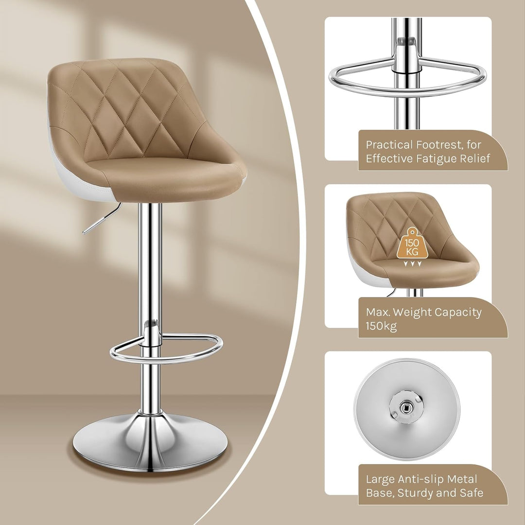 WOLTU® 1x Barhocker Barstuhl Tresenhocker Bistrohocker mit Griff, Design Stuhl, höhenverstellbar, fr