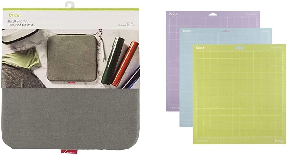 Cricut 2006053 EasyPress-Schneidematte, x 30,5 cm (12" x 12"), Grau, 30,5, PC2006053, 30,5 x 30,5 cm