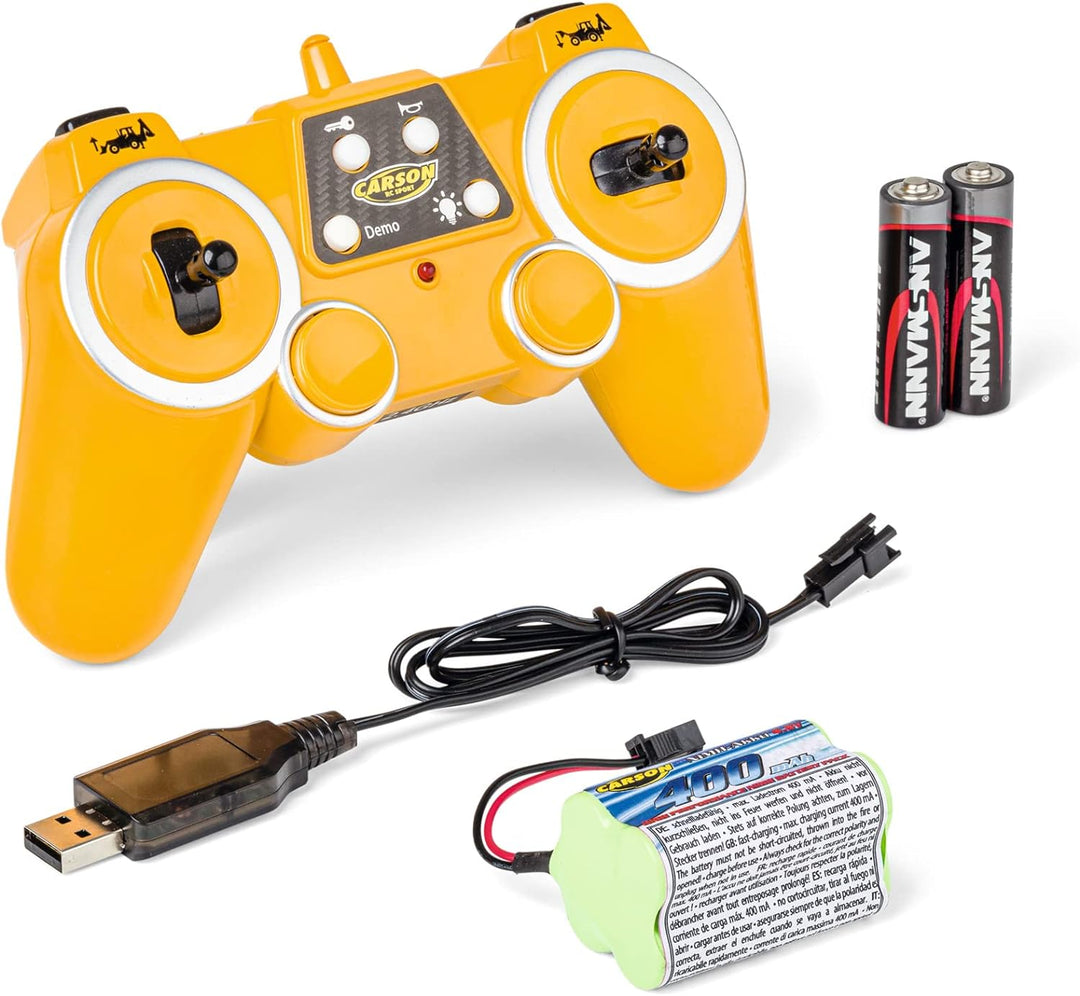 Carson 500907668 1:20 Baggerlader JCB 2.4G 100% RTR - Ferngesteuertes Baufahrzeug für Kinder ab 8 Ja