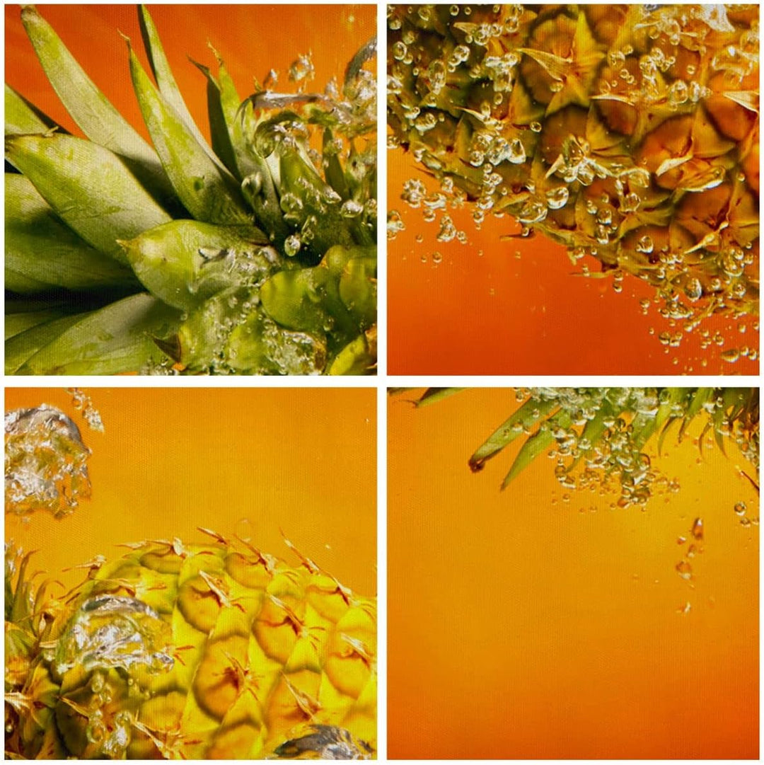 Bilder auf Leinwand 100x70cm Leinwandbild Karibik ananas frucht gesund Gross Wanddeko Bild Schlafzim