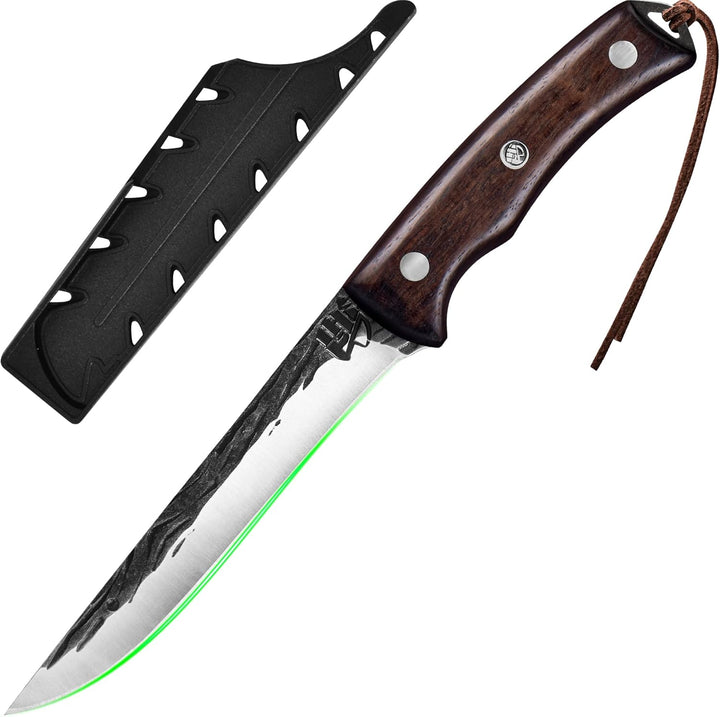 FULLHI Ausbeinmesser, Multi-Farben Griff Full Tang Küchenmesser, High Carbon Steel Carving Fishing D