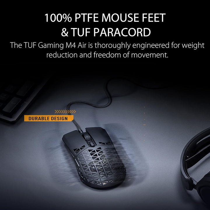 ASUS TUF Gaming M3 Maus (kabelgebunden, RGB, 7000-dpi-Sensor, programmierbare Tasten, Aura Sync) sch