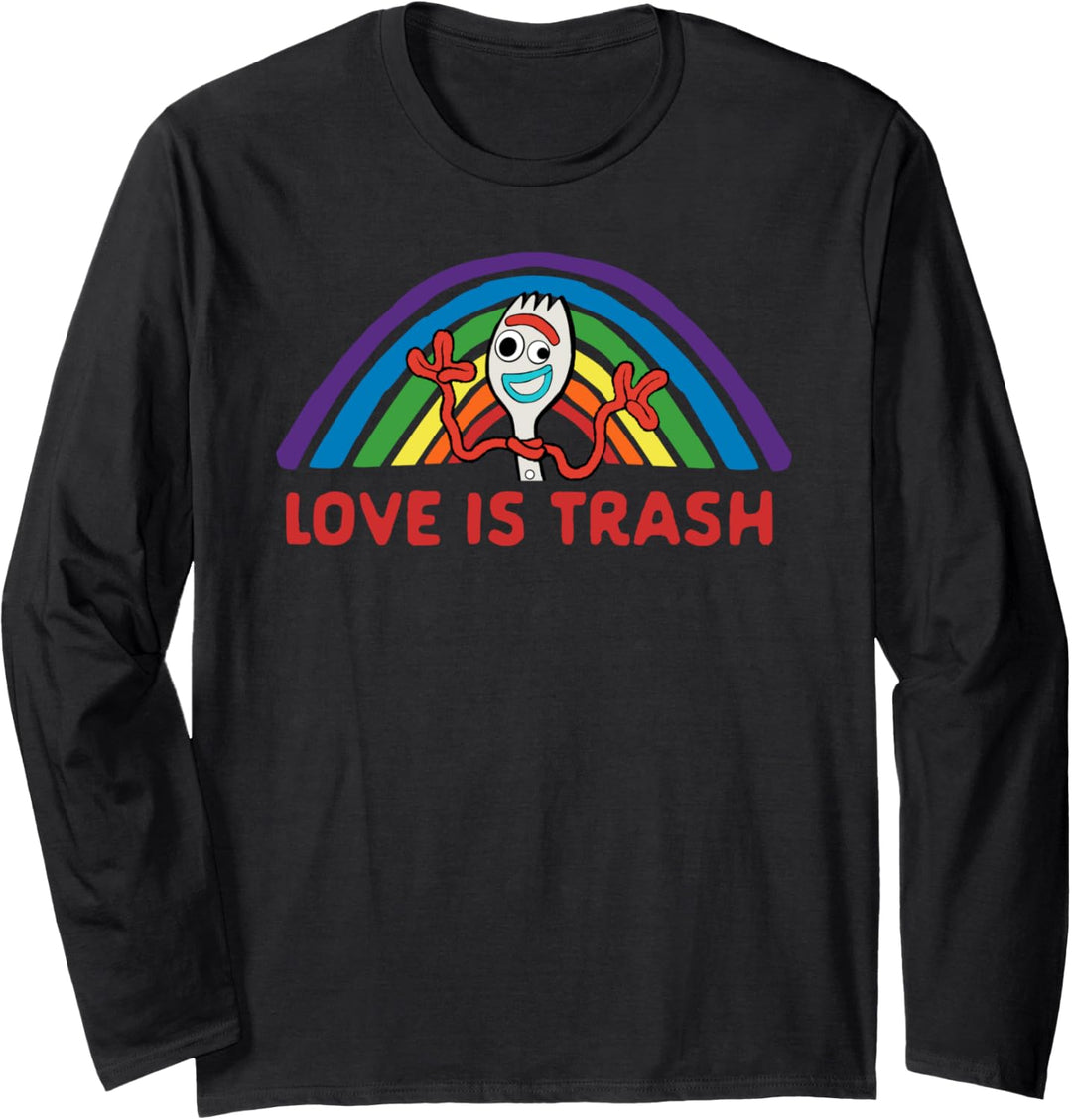 Disney Pixar Toy Story 4 Forky Rainbow Love is Trash Langarmshirt