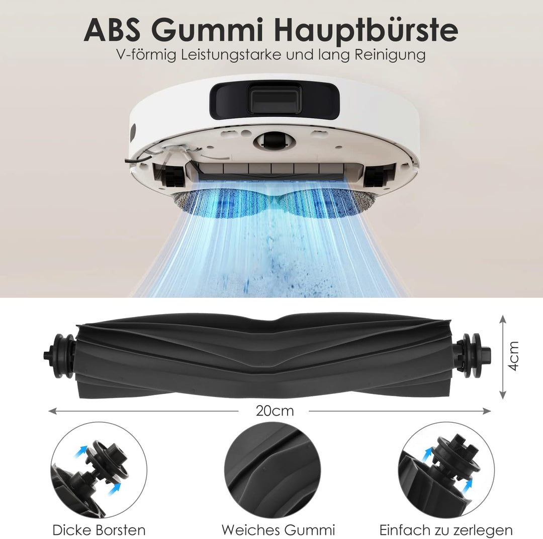 Zubehörset für Dreame L10s Ultra / L10 Ultra, 4*Mopp Wischpad 6* Staubbeutel 1*Hauptbürste 4*Seitenb