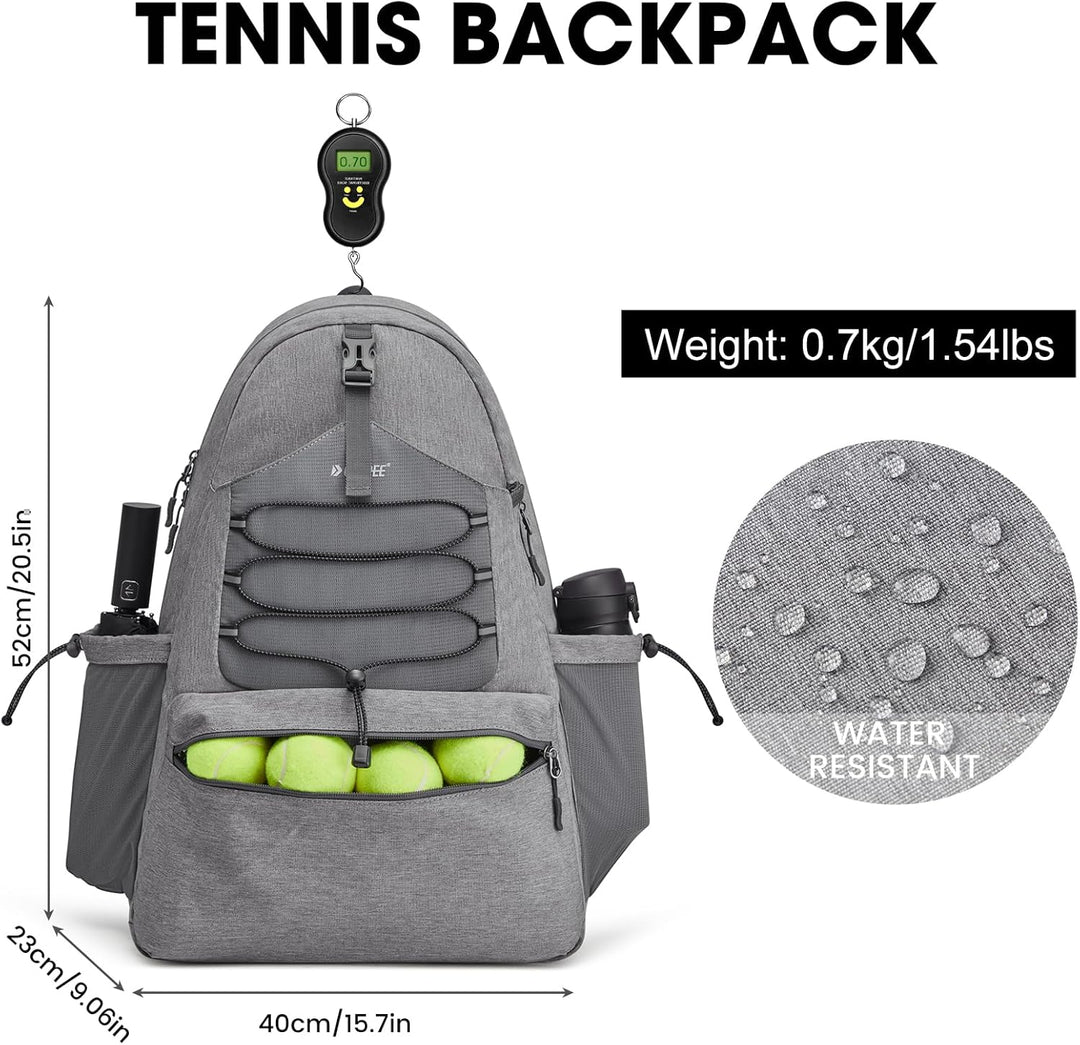 G4Free Tennistasche, Tennisrucksack für Damen und Herren, grosse Pickleball-Tasche, hält 4 Schläger