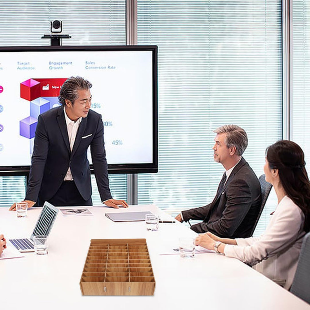 TOPBATHY Handy Box Schule Handy-Aufbewahrungsbox 30-Fächer- -Handy-Desktop-Organizer Telefonmanageme