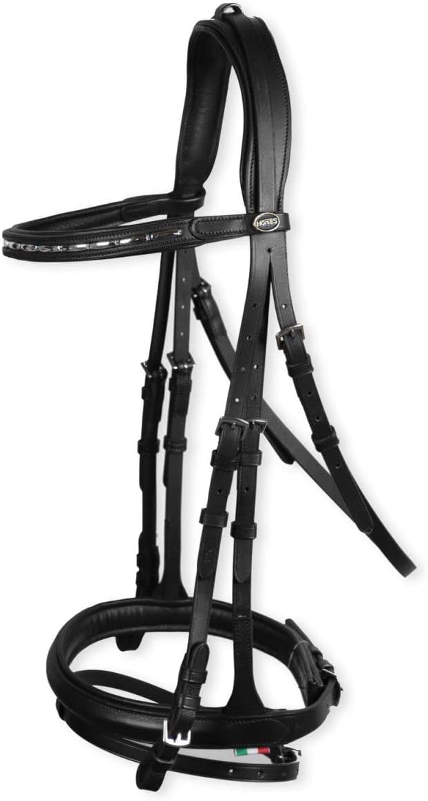 Horses Leder Trense Trieste Schwarz Cob, Schwarz Cob