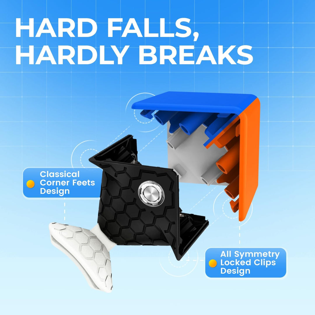 GAN 356M UV Beschichtet, Speed Cube 3x3 Magnetisch Stickerless 356M Speedcube mit Extra GES