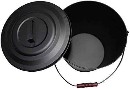 Grillpaul Mustang 2er Set Ascheeimer mit Deckel u. Tragebügel Eimer anthrazit 11+ 20