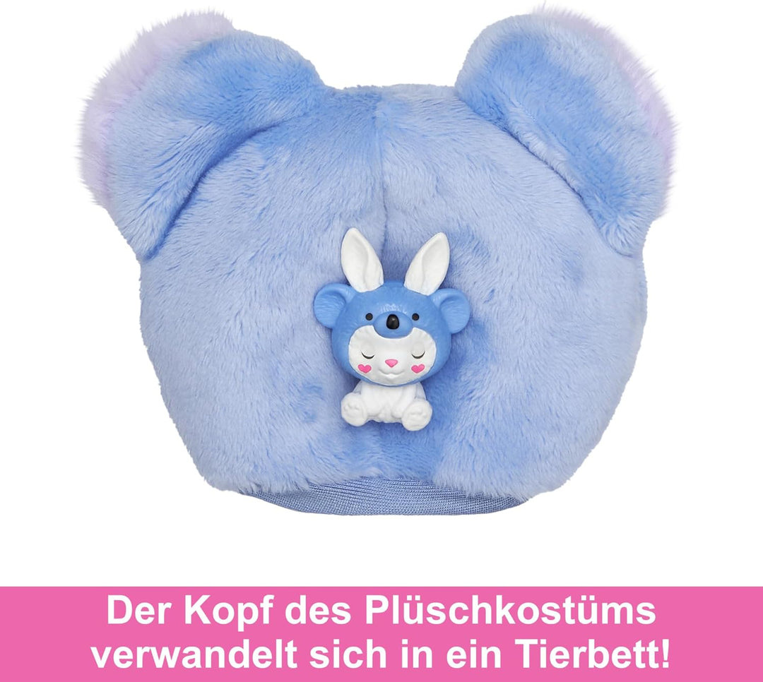 BARBIE Cutie Reveal Puppe - 10 Überraschungen in einer Verpackung, Plüschtierfreunde, Hase in Koala-