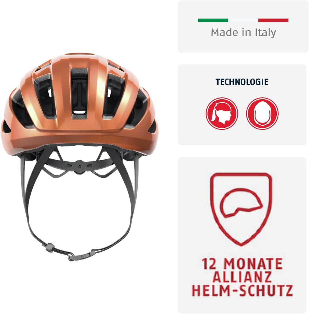 ABUS Rennradhelm PowerDome MIPS - leichter Fahrradhelm mit cleverem Belüftungssystem und Aufprallsch