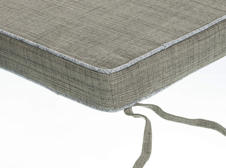 Brandsseller Outdoor Garten Sitzkissen Auflagen Kissen mit Paspel - Leinenoptik Uni - Schmutz- und W