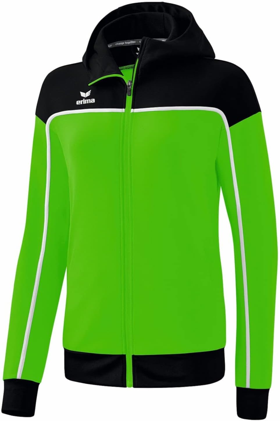 Erima Damen „CHANGE by erima" Trainingsjacke mit Kapuze 38 Green/Schwarz/Weiss, 38 Green/Schwarz/Wei