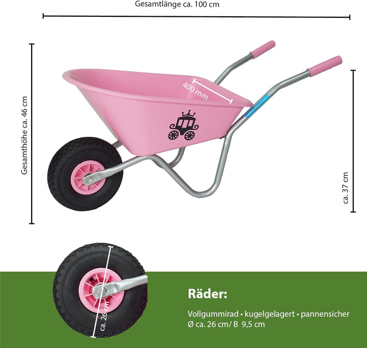 Kinderschubkarre Schiebkarre Metallschubkarre Gartenkarre Diverse Motive Lokomotive Feuerwehr Prinze
