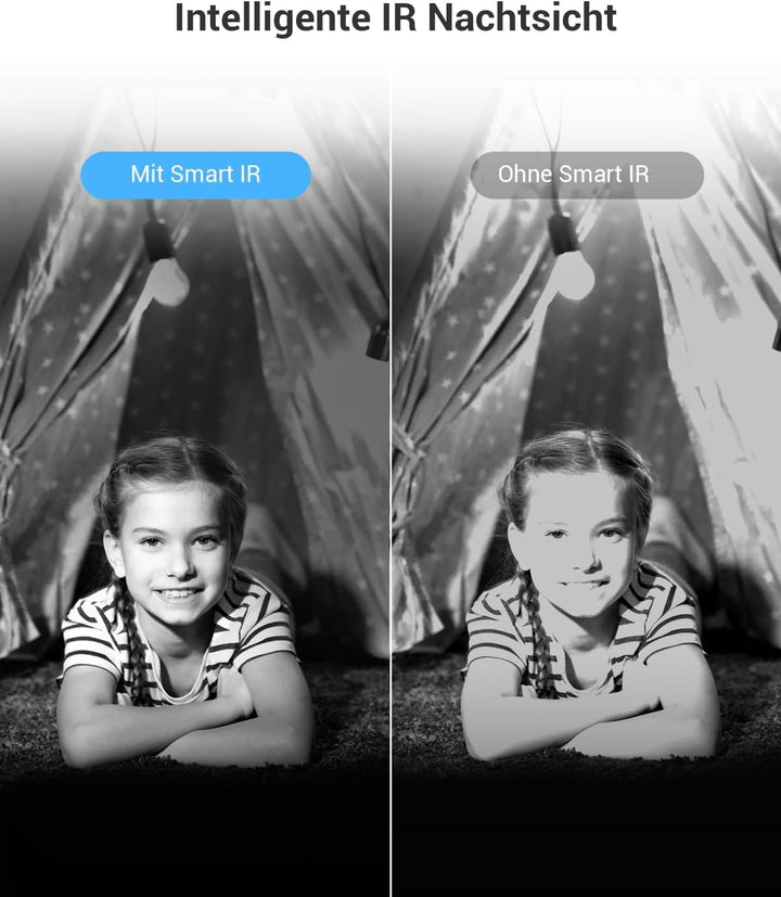 EZVIZ 2MP WLAN IP Kamera, PT Überwachungskamera Innen mit Zwei-Wege-Audio, Bewegungserfolgung, IR Na