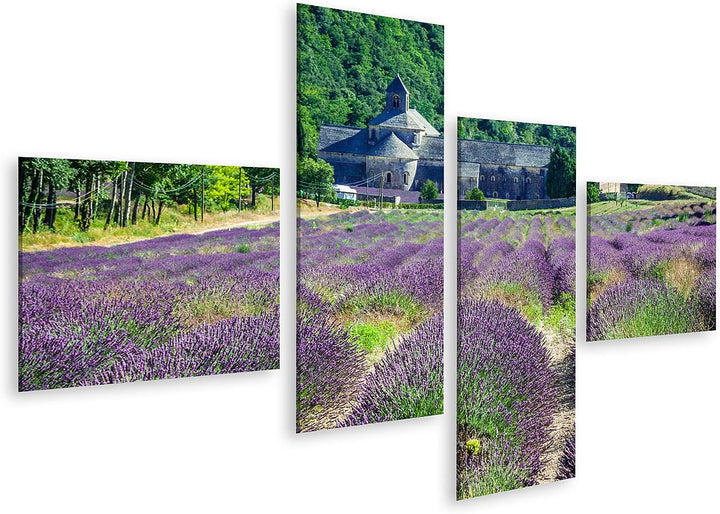 Bild auf Leinwand Lavender Vor Der Abbaye De Senanque In Der Provence Wandbild Poster Kunstdruck Bil