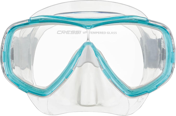 Cressi Estrella Jr - Maske zum Tauchen und Schnorcheln Transparent/Aquamarin Maske + Schnorchel, Tra
