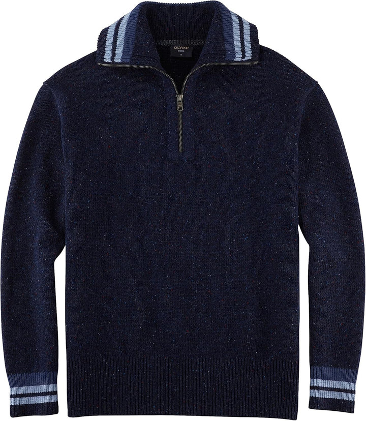 OLYMP Herren Strickpullover Casual Strick,Uni,Regular fit M Marine 18, M Marine 18
