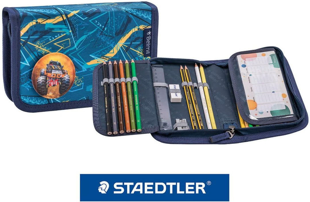 Belmil Premium Comfy Plus Schulranzen Set 5-teilig Für kleine Kinder, Erstklässler mit Patch Set 6 S