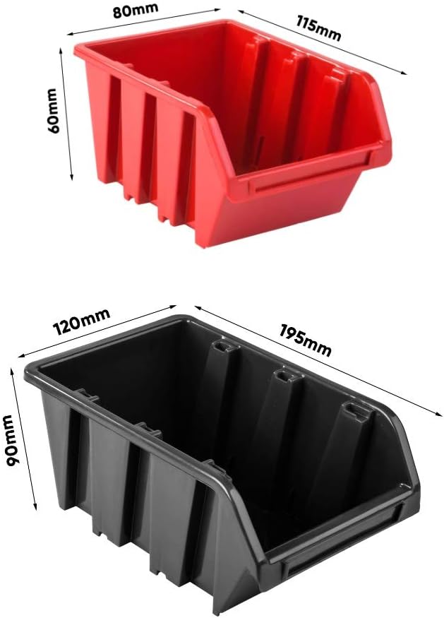 Werkstattregal Wandregal | 1728 x 780 mm | Lagersystem mit Werkzeughalterungen und Stapelboxen - Wan