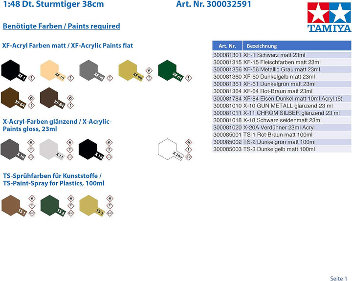 Tamiya 300032591 STURMTIGER Militär Spielzeug-Panzer, Mehrfarbig