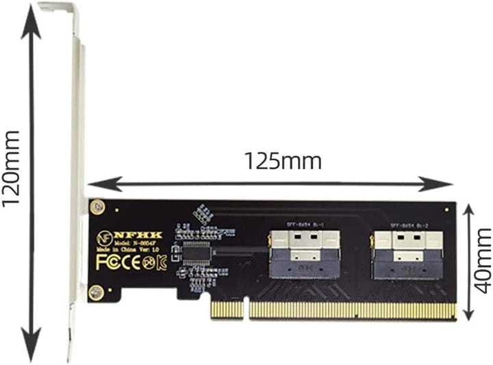 NFHK Dual Slimline SFF-8654 8X 4 NVME auf PCIE Express 3.0 4.0 Raid Card VROC Raid0 Hyper Adapter Du