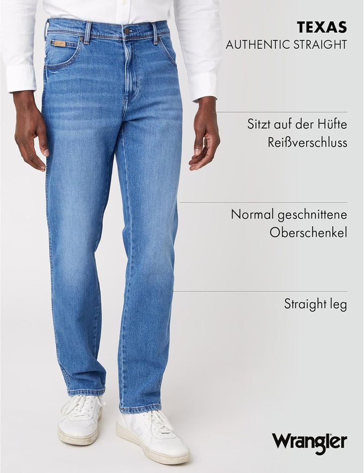 Wrangler Herren Texas Jeans 28W / 32L Blau, 28W / 32L Blau