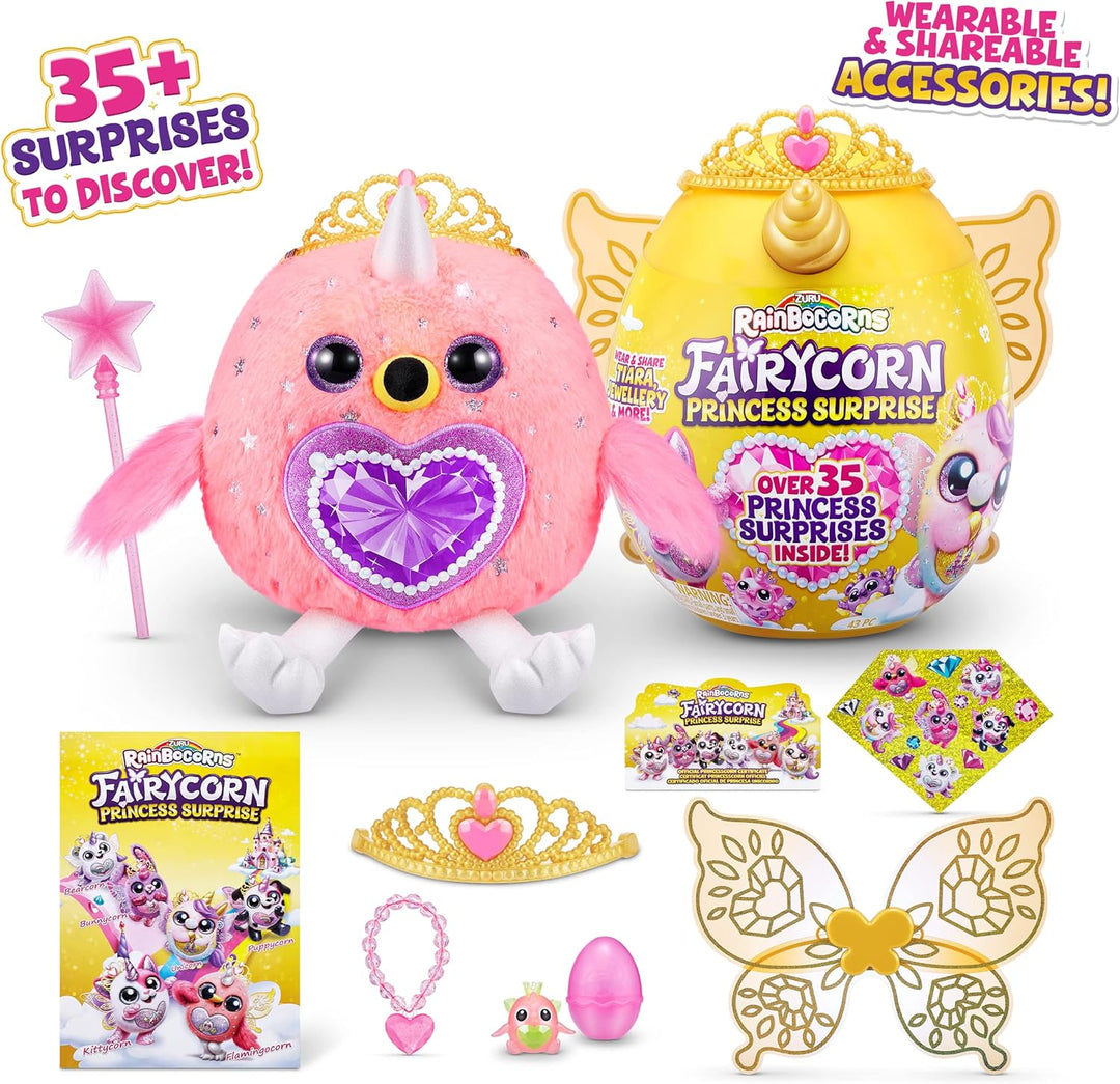 Rainbocorns Fairycorn Princess Surprise Serie 6, Majesty Flamingo, von ZURU, 30 cm Fairycorn-Prinzes