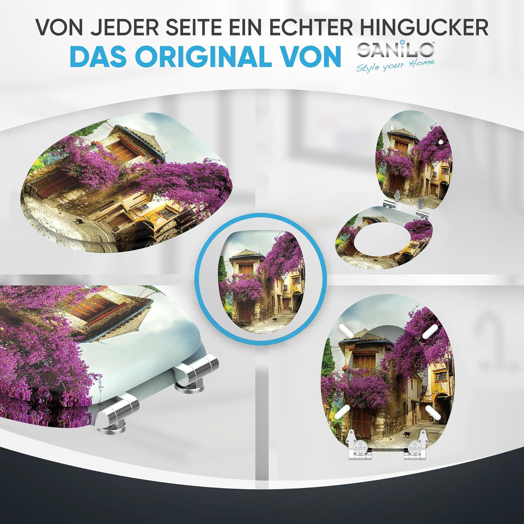 Sanilo WC Sitz mit Absenkautomatik, viele neue Toilettendeckel zur Auswahl, hochwertige Oberfläche,