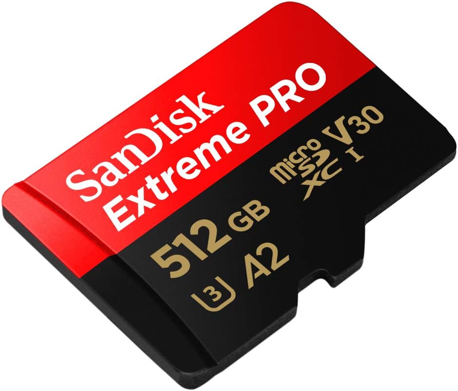 SanDisk Extreme PRO microSDXC UHS-I Speicherkarte 512 GB + Adapter & RescuePRO Deluxe (Für Smartphon