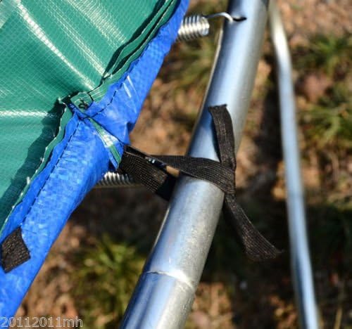 HOMCOM Trampolin Randabdeckung Sicherheitsnetz Wetterplane Leiter Randabdeckung: Ø 244cm Ø 244cm Grü