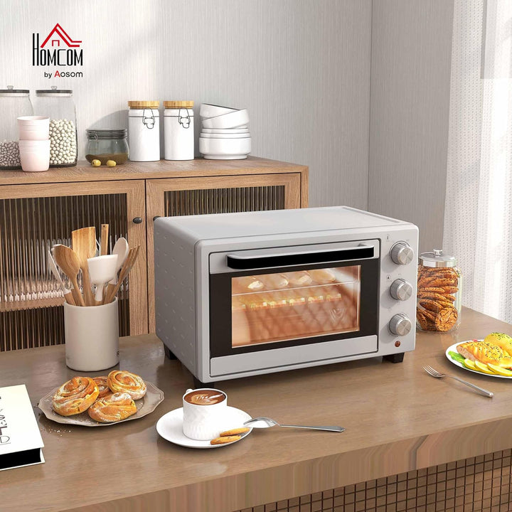 HOMCOM Minibackofen 21L mit 1 Drahtgestell und 1 Backblech 3 Kochmodi 100 °C-230 °C einstellbare Tem