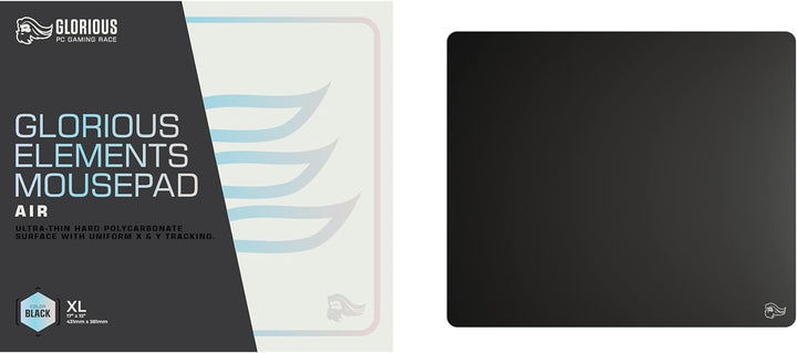 Glorious Gaming Elements AIR Gaming Mousepad - Ultra-schnelles hartes Pad, nahezu reibungslose Oberf