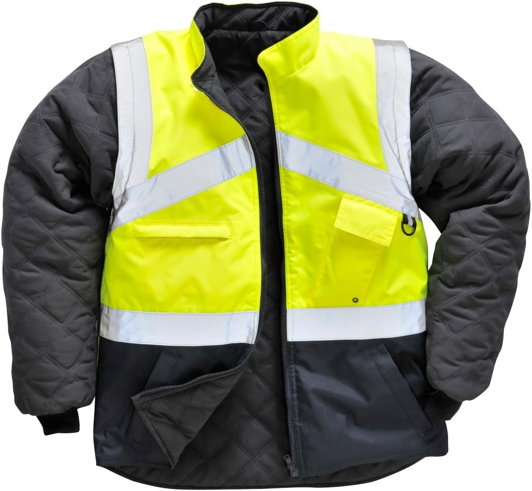Portwest Zweifarbige Warnschutz Wendejacke , Grösse: L, Farbe: Gelb/Marine, S769YNRL