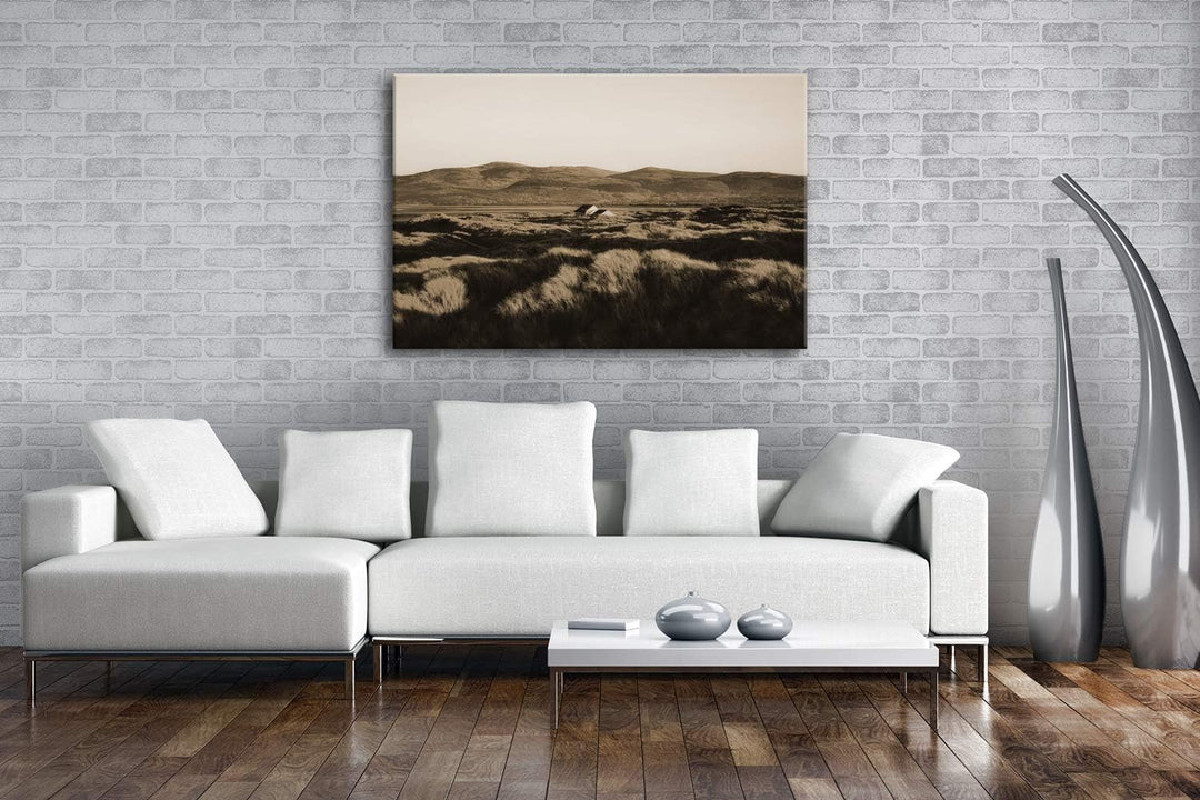 deyoli Landschaft in Wales, England Format: 80x60 Effekt: Sepia als Leinwandbild, Motiv fertig gerah