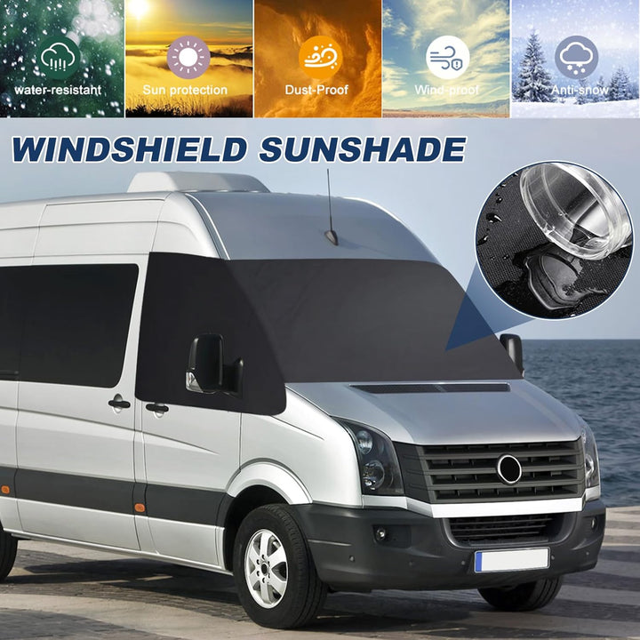 Opaltool Auto Windschutzscheiben Abdeckung für 2018-2023 VW Crafter Grand California, 600D Frontsche