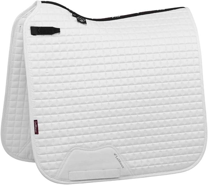 LeMieux Prosport Suede Dressage Square White XLarge XL Veloursleder, quadratisch Weiss/opulenter Gar