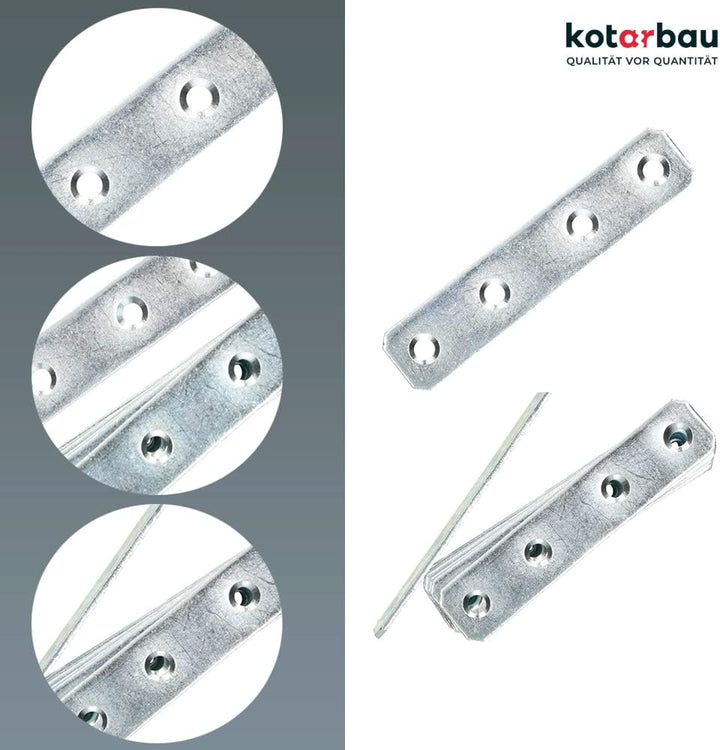 KOTARBAU Lochplatten 97 x 20 mm Verzinkt Silber Flachverbinder Holzverbinder Innen – Aussenbereich L