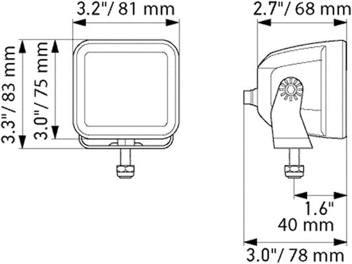 HELLA LED Scheinwerfer Black Magic Cube 3.2" - 12/24V - 3000lm quadratisch Zusatzscheinwerfer - Anba