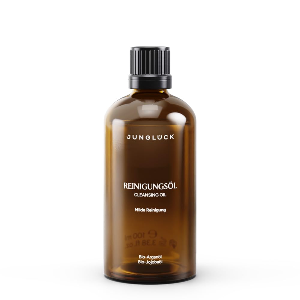 Junglück Reinigungsöl | 100 ml Cleansing Oil mit pflegendem Arganöl, Jojobalöl & Rizinusöl | Vegan u
