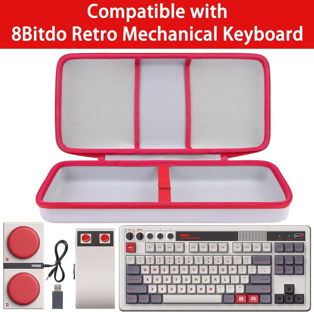 co2CREA Hart Tragbare Schutzhülle Etui Tasche für 8Bitdo Retro Mechanical Keyboard,Hot Swappable Gam