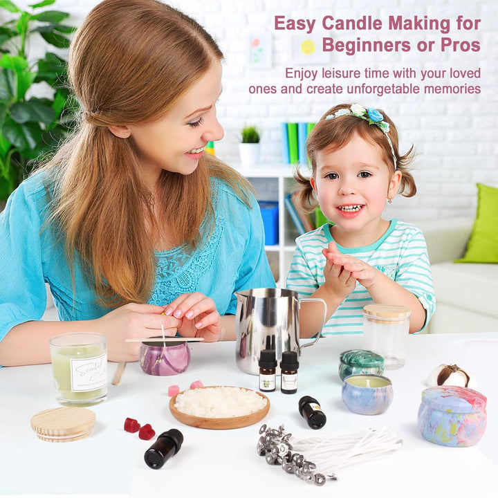 Trulloyoo DIY Kerzenherstellung Kit, Kerzen Selber Machen Set für Erwachsene Kinder, Duftkerzen Mach