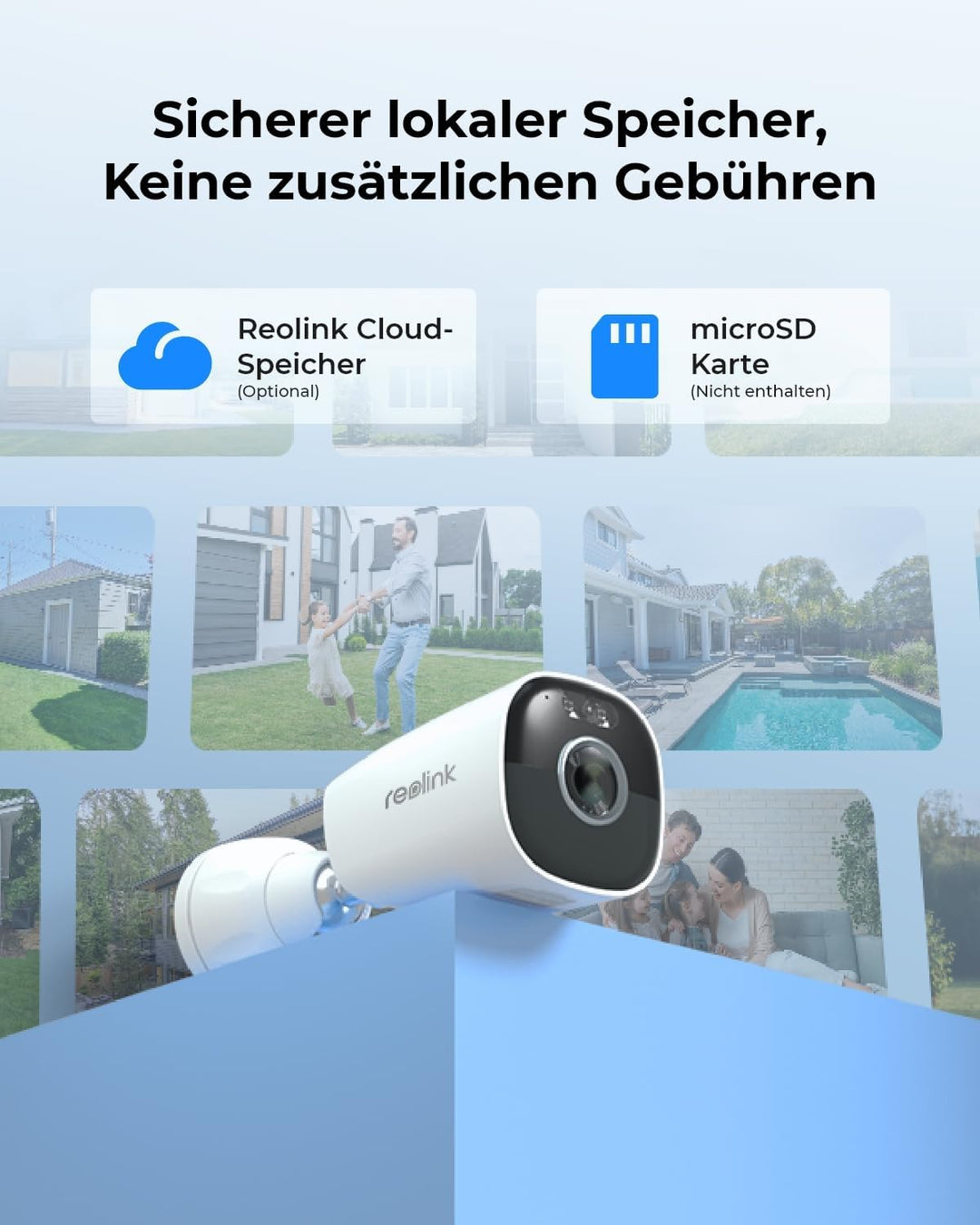 Reolink 5MP Solar Überwachungskamera Aussen Akku mit Spotlights, 2,4/5GHz WiFi, Kabellose WLAN Kamer
