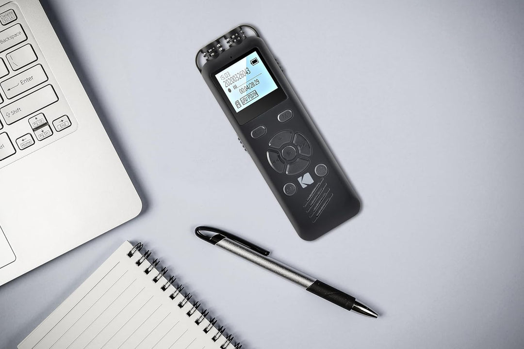 KODAK Hohe Intensität VRC250 digitaler Voice Recorder | Sprachgesteuertes wiederaufladbares Mini Dik