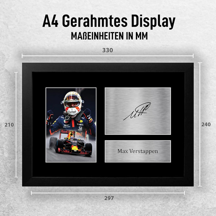 HWC Trading FR A4 Max Verstappen Formula 1 Geschenke Gedruckt, Signiert Autogramm Bild Für F1 Formel