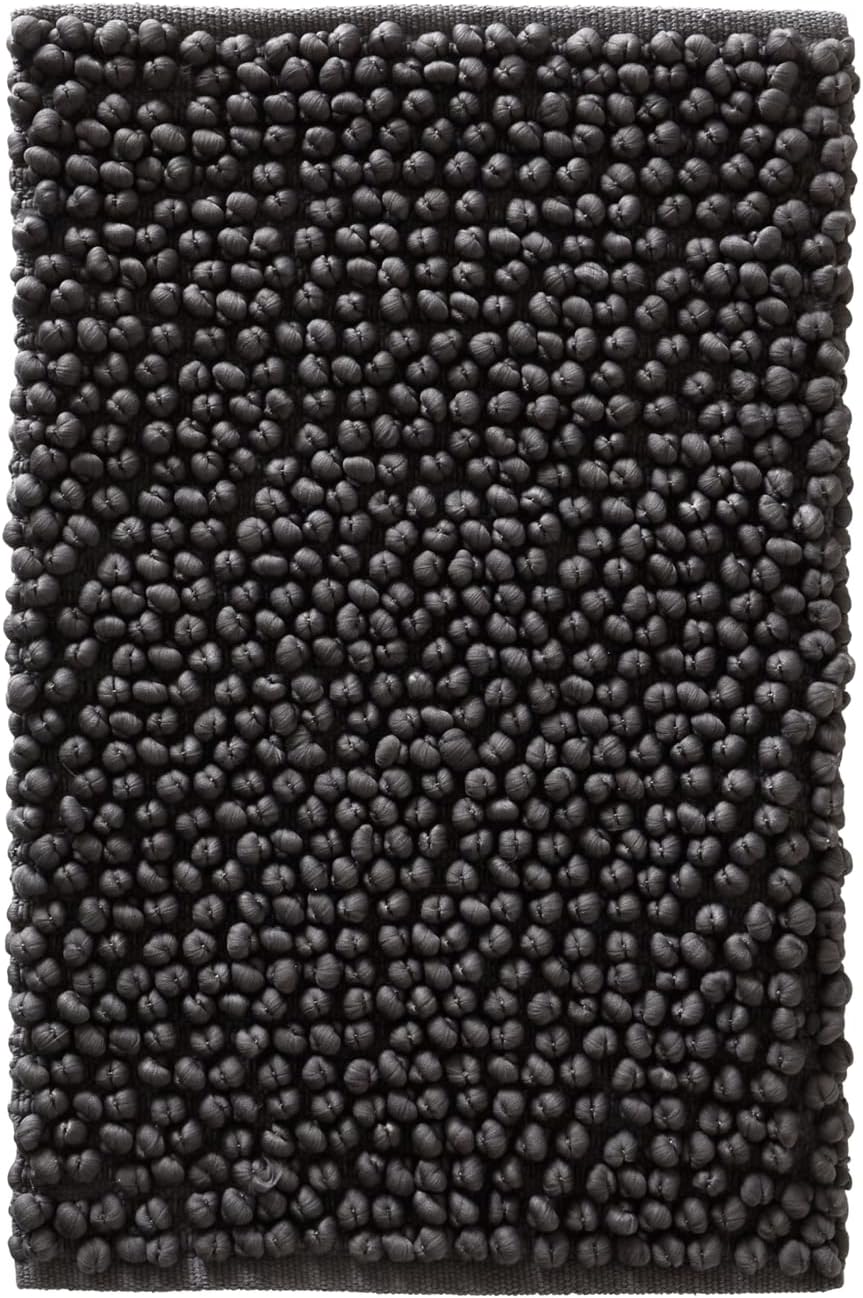 Jotex Hills Badteppich, Popcorn Badematte, Baumwolle und Polyester Mix - Grau, 80x150 cm Grau 80x150
