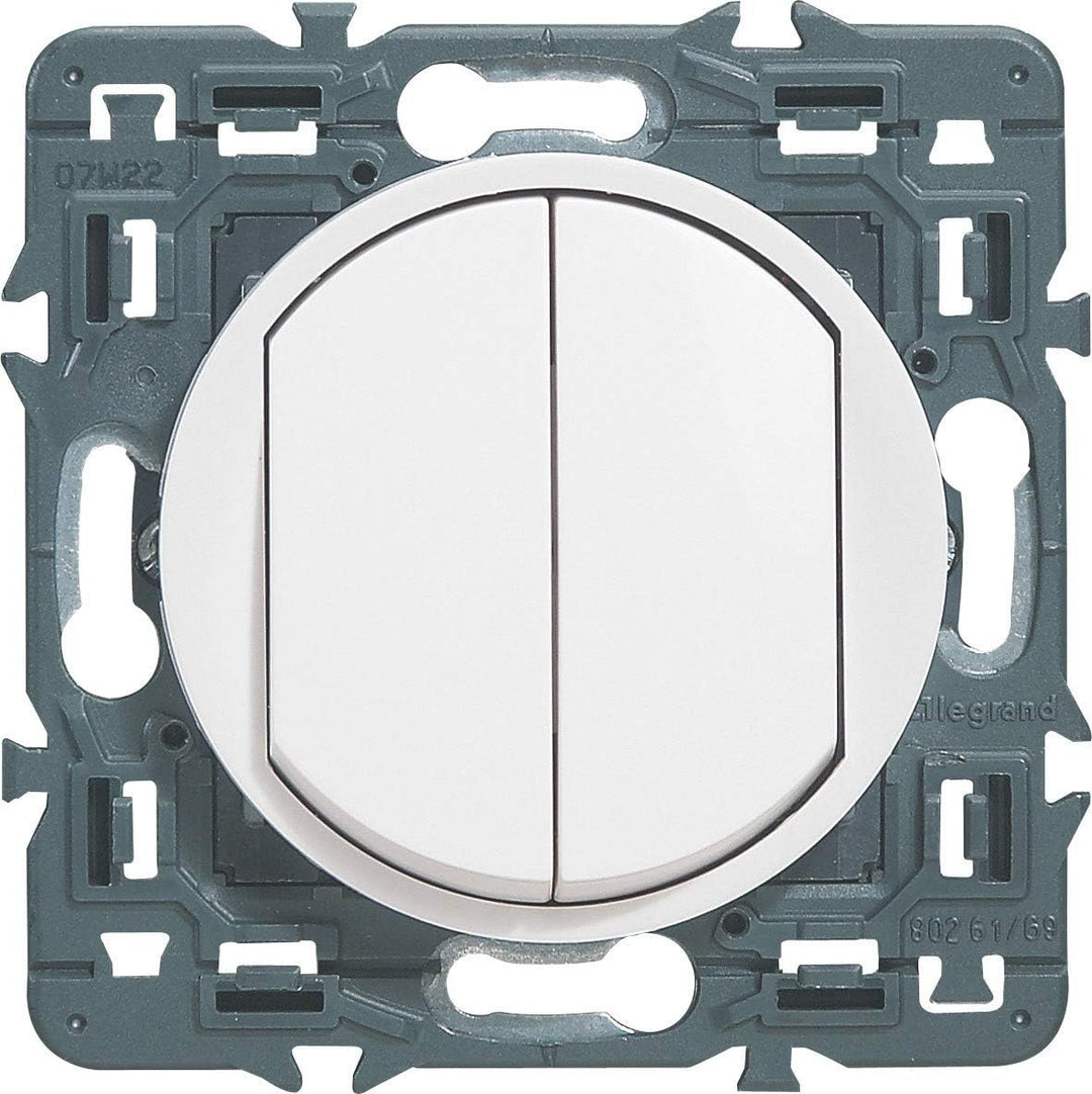 Legrand Céliane Lichtschalter, einfach, weiss, 099502, 250 voltsV Simpel Weiss, Simpel Weiss