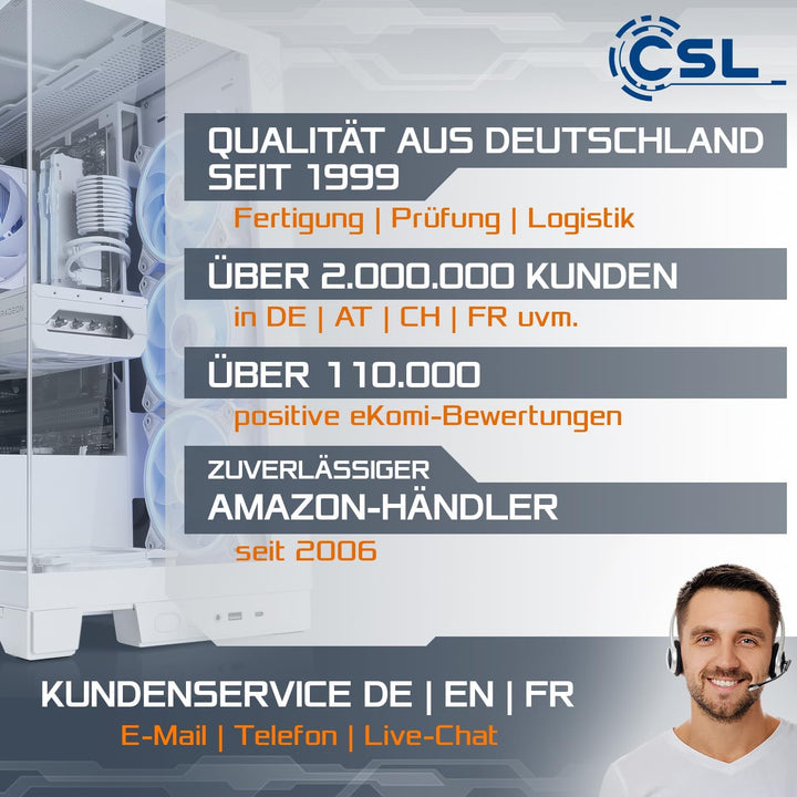 Basic Gaming PC mit Windows 11 Home | AMD Ryzen 5 5600G 6x4.4GHz | AMD Radeon | 500GB M.2 NVMe | 16G
