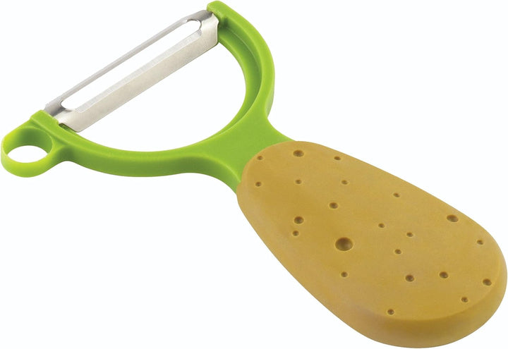 KUHN 22289 RIKON Kinderkitchen Messerset 2-teilig, grün/blau, & Gemüsesparschäler Veggie Kartoffel,